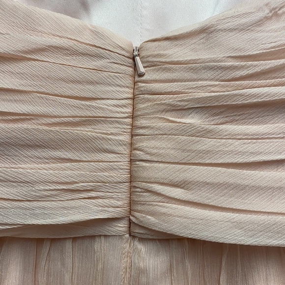 Amsale g782c blush chiffon bridesmaid dress size 6 - Picture 7 of 11